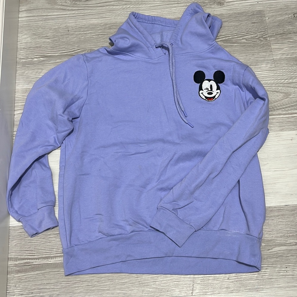 Mickey Mouse sweatshirt. Lavender color. Women’s size 15-17. Worn once.